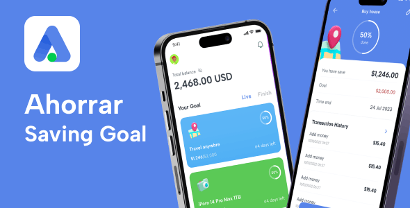 Ahorrar – Saving Goal React Native App Template