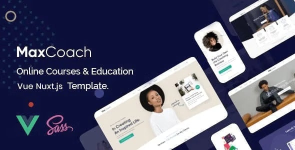 Vue Education Website Template – Maxcoach