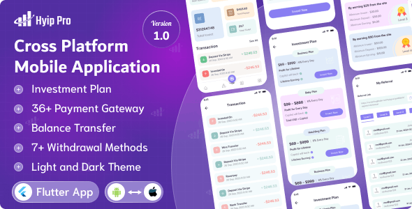 HYIP PRO – Cross Platform Mobile Application