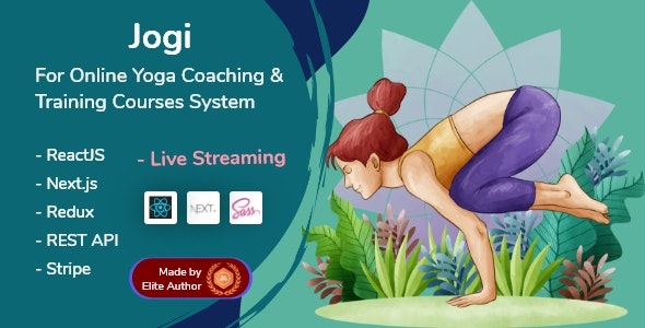 Jogi – Nextjs React Online Yoga Coaching  Training System