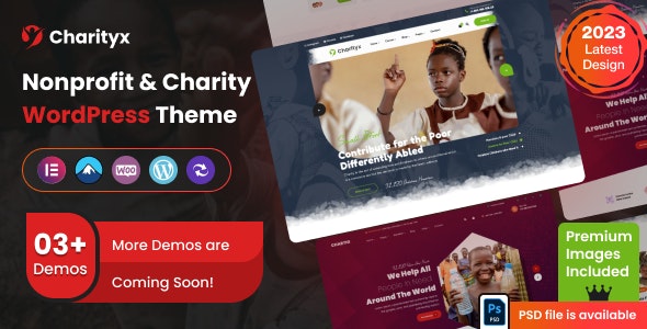 Charityx – Charity  Nonprofit WordPress Theme