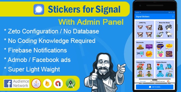 Stickers for signal app with admin panel