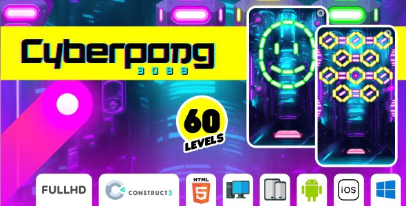 Cyberpong – HTML5 Game (Construct3)