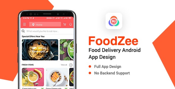 Foodzee – Food Delivery App Design for Android