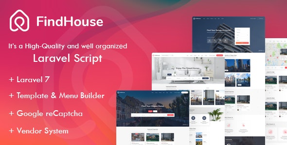 Findhouse – Real Estate Laravel Script