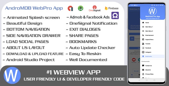 WebPro – Easy Configurable Android WebView Pro App Template