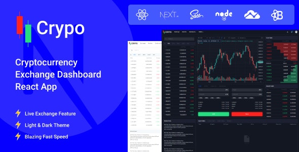 Crypo – Cryptocurrency Exchange Dashboard React App