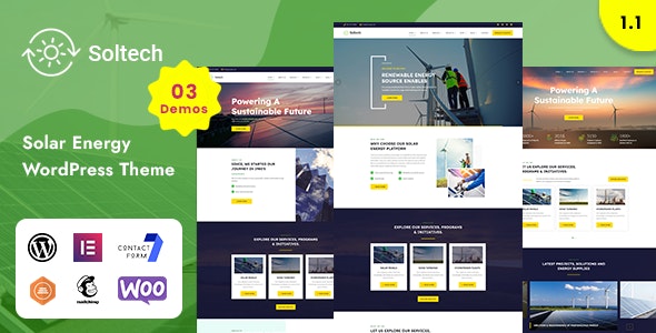 Soltech – Solar Renewable Energy WordPress Theme