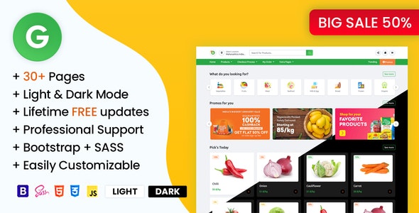 Grofarweb – Online Grocery Supermarket HTML Template