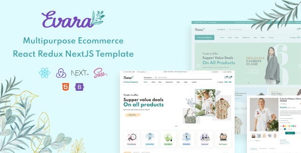 Evara – React Redux NextJS Multipurpose Ecommerce Template