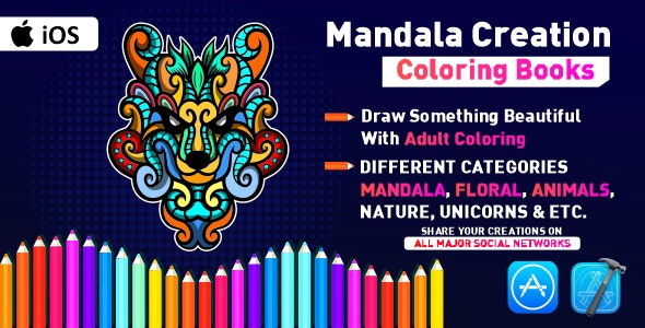 Mandala Creation : Coloring Books  | Full iOS Native Application