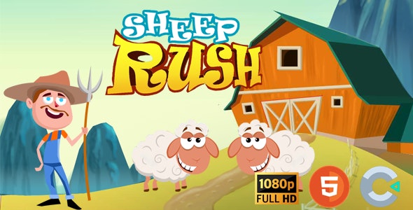 Sheep Rush | Hypercasual game (construct 3)