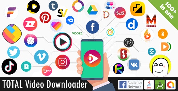 Total Video Downloader Without Watermark Status Saver App + video downloader browser (100+ sources)