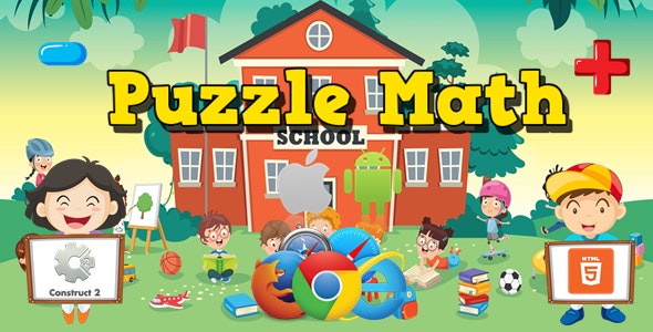 Puzzle Math – Educational Game – HTML5 (.Capx)