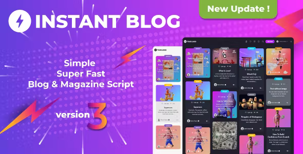 Instant Blog – Fast  Simple Blog Php Script 3.2