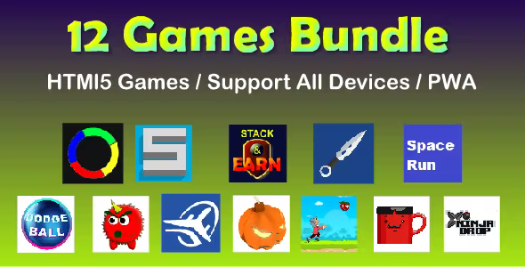 12 Games Bundle – HTML5 Games