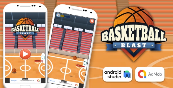 Basketball Blast – Basketball Game Android Studio Project with AdMob Ads + Ready to Publish