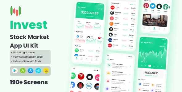 Invest – Stock Market App React Native CLI Ui Kit