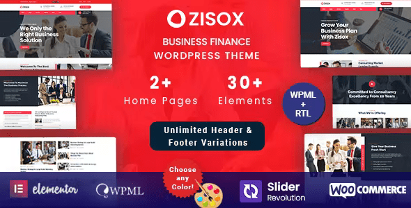 Zisox – Business Finance WordPress Theme