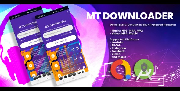 MT Downloader – Download and Convert Videos from YouTube, Instagram, Facebook, TikTok, Pinterest and