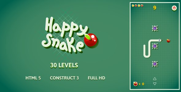 Happy Snake – HTML5 Game (Construct3)