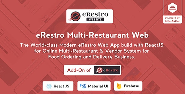 eRestro Multi Restaurant Web – Online Multi-Vendor  Restaurant Food Ordering Web App