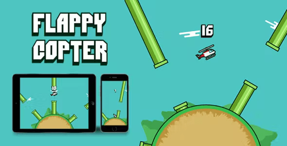 Flappy Copter – HTML5 Game 1.1