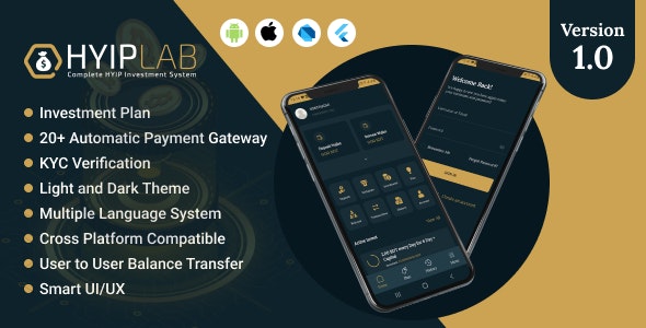 HYIPLab – Cross Platform Mobile Application 3.0