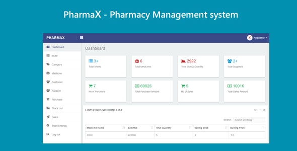 PharmaX – Pharmacy management System C# ASP.NET MVC