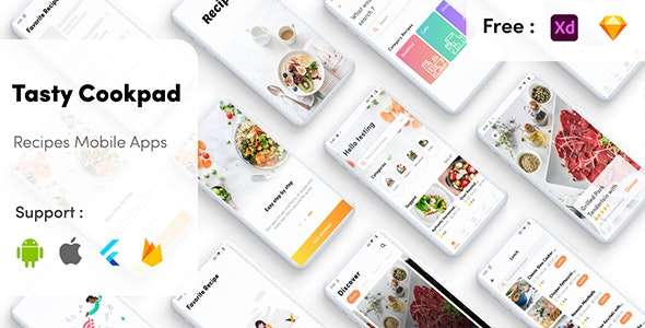 Flutter Recipe Pro – Recipes Mobile App Cookbook with admin panel flutter 3.0 recipe mobile app