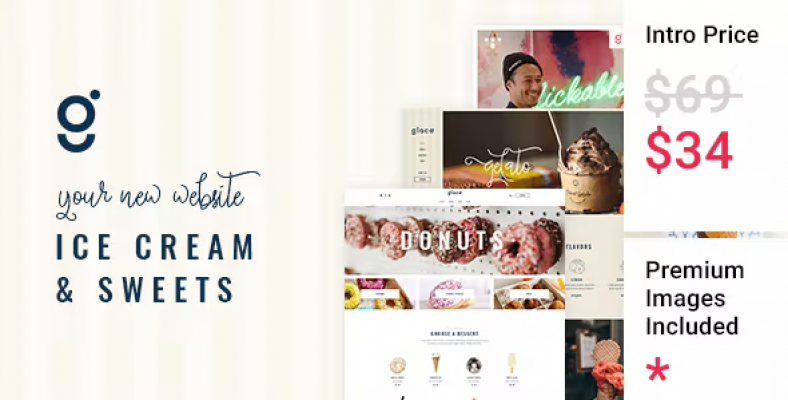 Glacé – Ice Cream & Sweet Shop Theme