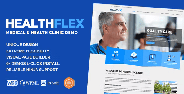 HEALTHFLEX – Doctor Medical Clinic  Health WordPress Theme 2.7.5