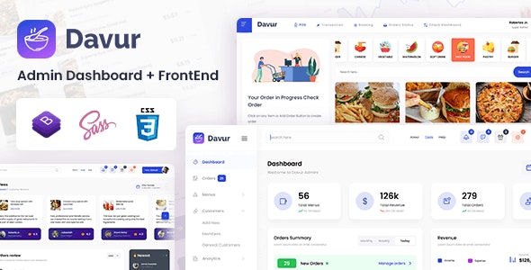 Davur – Restaurant Admin Dashboard