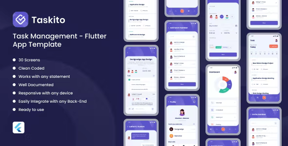 Taskito – Task Management Flutter App Template