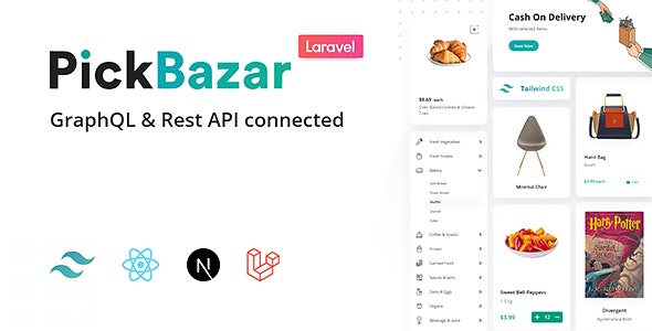 Pickbazar- Multivendor Laravel Ecommerce with React, Next Js, GraphQL  REST API 11.8.0