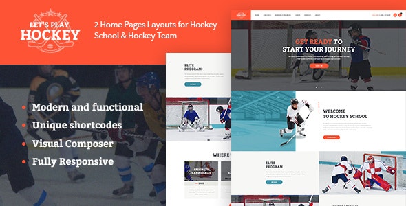 Let#39;s Play | Hockey School  Winter Sports WordPress Theme