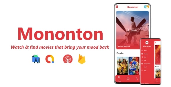 Mononton – Movies, Series, Video Streaming App | ADMOB, FIREBASE, ONESIGNAL