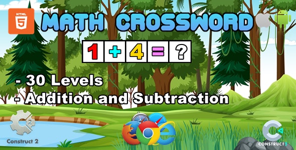 Math Crossword – Educational Game – HTML5 – (Capx/C3p)