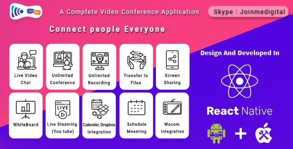 JoinMe Video Conference Tool (Android + iOS + Web APP + Desktop APP)