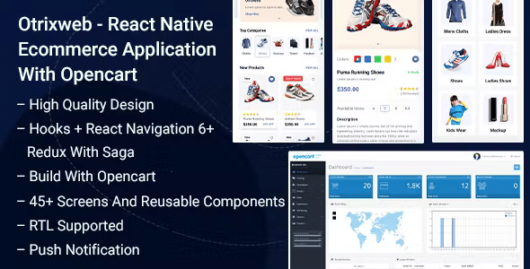 Otrixweb – React Native Ecommerce Application With Opencart 1.1.0