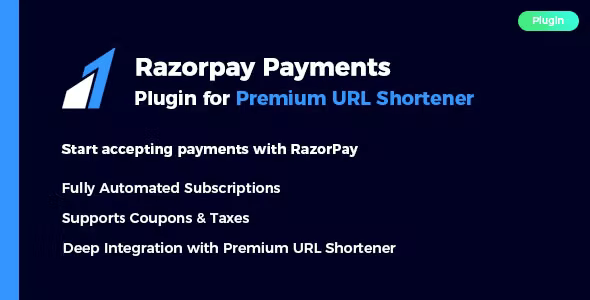 Razorpay Payment  Subscription Plugin for Premium URL Shortener