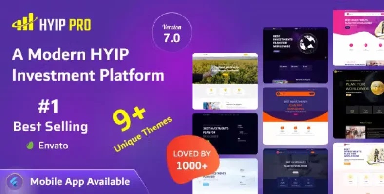 HYIP PRO – A Modern HYIP Investment Platform 7.0