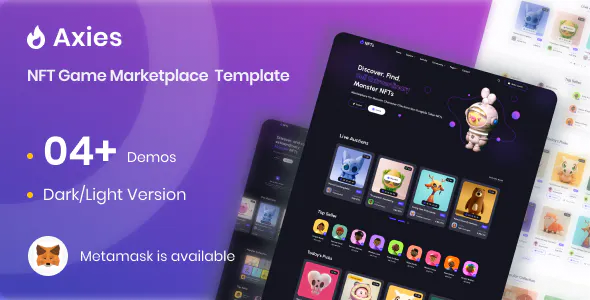 Axies – NFT Marketplace HTML Template 1.0.6