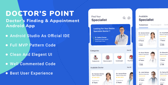 Doctor’s Point – Android Doctor’s Finding and Appointment Template