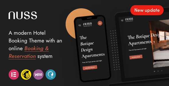 Nuss – Hotel Booking WordPress 1.1.8