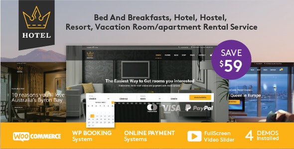 Hotel Booking WordPress Theme