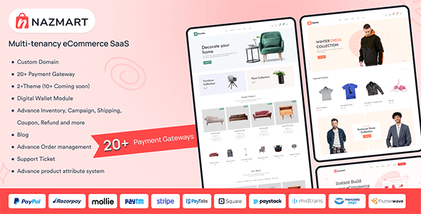 Nazmart – Multi-Tenancy eCommerce Platform (SAAS) 2.3.0