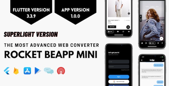 Rocket BeApp MINI – Flutter Web Converter