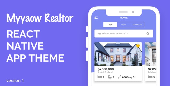 Myyaow Realtor – React Native Theme