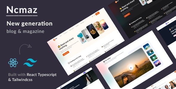 Ncmaz – Blog Magazine React + RTL Template